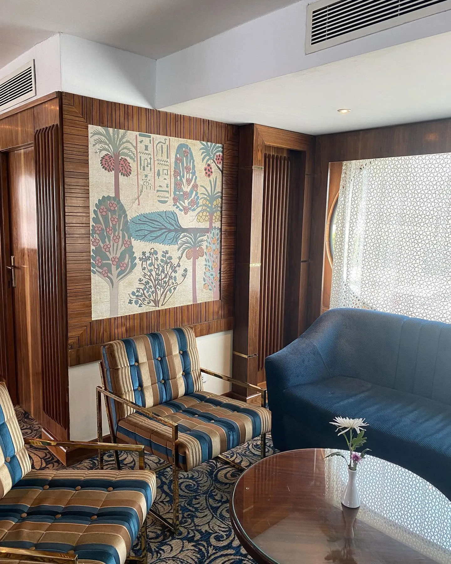Lounge aboard the Radamis I Nile Cruise Nile cruise